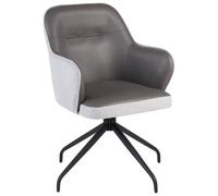 Dining Chair Swivel STOWE Fabric Grey
