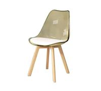 Dining Chair, Thickened Acrylic Kitchen Nordic Plastic Design, Transparent Leisure Seating for Living Room, Kitchen, and Cafe Use (Amber)