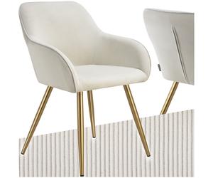 Dining Chair Upholstered Padded Armchair Breakfast Room Chairs Set Kitchen