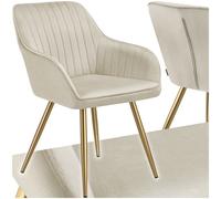 Dining Chair Velvet Upholstered Fabric Sets Home Furniture Living Room Gold Legs