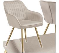 Dining Chair Velvet Upholstered Fabric Sets Home Furniture Living Room Gold Legs