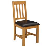 Dining Chair VENLO 2 pcs Solid Oak Wood Comfortable Seating Modern Room vidaXL