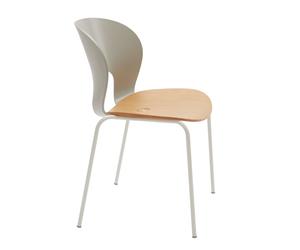 Ø Dining Chair White painted/Lacquered Oak/Gray