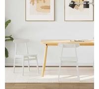 Dining Chair White Solid Rubber Wood 43x44.5x77 cm Elegant Vintage Lacquered