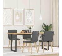 Dining Chair with Metal and Wood Frame Padded Seat and Back Breathable Durable Fabric for Home Living Room BedroomStylish Comfort & Support