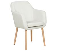Beliani Dining Chair Yorkville Ii Velvet Off-White