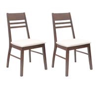 Dining Chairs 2 pcs Solid Rubber Wood Kitchen Furniture Modern Seating vidaXL