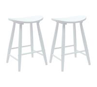 Dining Chairs 2 pcs Solid Rubber Wood Kitchen Seating Modern Furniture vidaXL