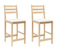 Dining Chairs 2 pcs Solid Rubber Wood Modern Seating Indoor Minimalist vidaXL
