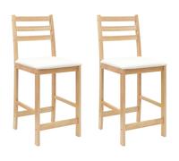 Dining Chairs 2 pcs Solid Rubber Wood Modern Seating Indoor Minimalist vidaXL