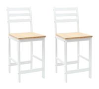 Dining Chairs 2 pcs Solid Rubber Wood Modern Seating Indoor Minimalist vidaXL