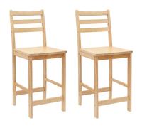Dining Chairs 2 pcs Solid Rubber Wood Modern Seating Indoor Minimalist vidaXL