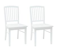 vidaXL Dining Chairs 2 pcs Natural 50 x 52.5 x 91 cm Solid Rubber Wood