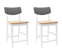 Dining Chairs 2 pcs Solid Rubber Wood Seating Kitchen Modern Room Home vidaXL
