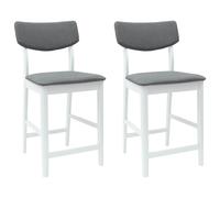 Dining Chairs 2 pcs Solid Rubber Wood Seating Kitchen Modern Room Home vidaXL