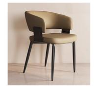 Dining Chairs - Comfortable Boucle Open Back Side Chairs with Curved Backrest and Metal Legs for Dining Room, Lounge, Restaurant