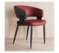 Dining Chairs - Comfortable Boucle Open Back Side Chairs with Curved Backrest and Metal Legs for Dining Room, Lounge, Restaurant
