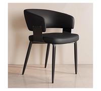 Dining Chairs - Comfortable Boucle Open Back Side Chairs with Curved Backrest and Metal Legs for Dining Room, Lounge, Restaurant