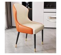 Dining Chairs - Comfortable Upholstered Faux Leather Accent Side Chair with Thick Cushions for Kitchen - Easy Assembly