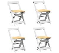 Dining Chairs Foldable Kitchen Chair Dinner Chair 4 pcs Solid Wood Pine vidaXL