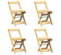 Dining Chairs Foldable Kitchen Chair Dinner Chair 4 pcs Solid Wood Pine vidaXL