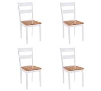 Dining Chairs Kitchen Chair Dining Room Dinner Chair Rubberwood White vidaXL
