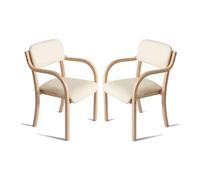 Dining Chairs Kitchen Chairs with Armrest and Backrest Ergonomic Upholstered Stacking Office Armchairs Accent Chairs Nordic Style Side Chair for Home Cafe Lounge Banquet Negotiation Meeting Room ( Col
