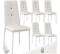 Dining Chairs Set 4 / 6 / 8 Padded Seat High Back Metal Legs Home Furniture