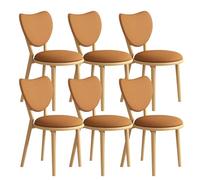 Dining Chairs Set of 2/4/6, Wooden Construction with Leather Cushions, Simple Design for Living Room, Dining Room, Bedroom, and Bar Furniture