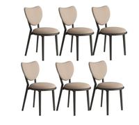 Dining Chairs Set of 2/4/6, Wooden Construction with Leather Cushions, Simple Design for Living Room, Dining Room, Bedroom, and Bar Furniture