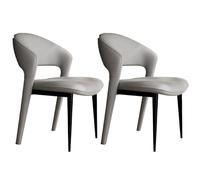 Dining Chairs Set of 2, Accent Living Room Chair, Mid Century Modern Kitchen Chair, Leather Wrapped EdgesHollow Out Soft Package DesignErgonomic DesignCarbon Steel Frame for Kitchen Restaurant
