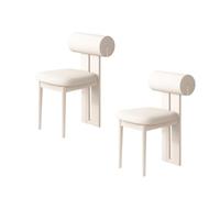 Dining Chairs Set of 2 - Mid Century Modern Wooden Ergonomic Design with Comfortable Backrest for Kitchen and Living Room