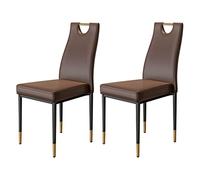 Dining Chairs Set of 2 pcs Kitchen Counter Chairs Lounge Leisure Living Room Corner Chairs Faux Leather Reception Chairs with Backrest and Padded Seat