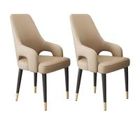 Dining Chairs Set of 2, PU Leather Accent Chair Modern Upholstered Side Armchair, Leisure Dining Chairs for Dining Room Guest Room Restaurant