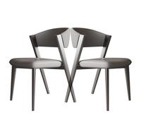 Dining Chairs Set of 2 PU Leather Upholstered Dining Room Chairs with Back Metal Legs Armless Accent Guest Dinner Chairs for Vanity Reception Waiting Room