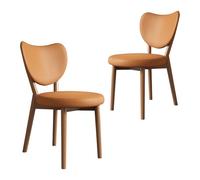 Dining Chairs Set of 2 - table Light Walnut & Design Easy Installat for Restaurants & Kitchens - Slish Seating Solut for Home & Dining Rooms