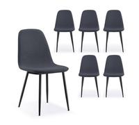 Dining Chairs Set Of 6 Charcoal Blue Set Of Kitchen Chairs,