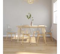 Dining Chairs Transparent PET with Metal Legs 46x52x84cm Ergonomic Stackable 2pc