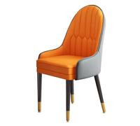 Dining Chairs Upholstered Modern Kitchen Chairs with Arm Rests, Wooden Legs, Faux Leather Accent Guest Chair for Living Reception Waiting Room Bedrooms