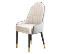 Dining Chairs Upholstered Modern Kitchen Chairs with Arm Rests, Wooden Legs, Faux Leather Accent Guest Chair for Living Reception Waiting Room Bedrooms