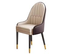 Dining Chairs Upholstered Modern Kitchen Chairs with Arm Rests, Wooden Legs, Faux Leather Accent Guest Chair for Living Reception Waiting Room Bedrooms