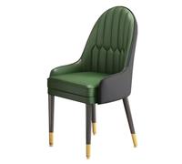 Dining Chairs Upholstered Modern Kitchen Chairs with Arm Rests, Wooden Legs, Faux Leather Accent Guest Chair for Living Reception Waiting Room Bedrooms