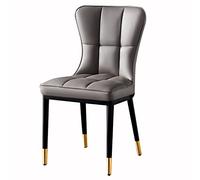 Dining Chairs Waterproof PU Leather Side Chairs with Carbon Steel Legs for Home and Restaurants