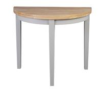 Dining & Console Table Altona Round/Half Moon Extendable Grey/Oak D:90cm