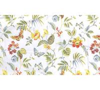 Dining Fashions Vinyl Flannel Back Tablecloth - Colorful Butterflies and Dragonflies Among Blossoming Garden Floral Design (52" x 90" Oblong)