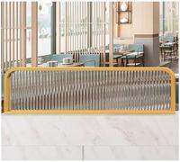 Dining Partition Divider,Gold Cubicle Desk Divider - 1.5m x 60cm Privacy Partitions for Dining Areas, Offices, Libraries & Classrooms - Stylish Divider for Enhanced Privacy & Space Manageme