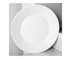 Dining Plate Bowl Dinner Dessert Salad Gloss Dishwasher Microwave White / Black