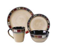 Dining Plate Simple Kitchen Dinnerware Set Household Steak Cutlery Set Durable Ceramic Dinner Plate Sets, Includes Steak Plate Salad Plate Cereal Bowl and Mug Home (Color : Red) (Color : Red)