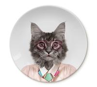Dining Plates - Funny Animals Mustard Wild Dining Tableware and Water Bottles