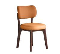 Dining Room Chairs Kitchen Side Chairs with Wood Legs, Faux Leather Accent Chair for Kitchen Living Room Lounge